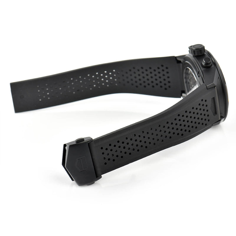  Shop Authentic Tag Heuer Carrera Automatic Chronograph Black Dial Black Rubber Strap Watch for Men - CBG2A90.FT6173 - Luxxuri