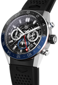  Shop Authentic Tag Heuer Carrera Automatic Chronograph Steel & Ceramic Black Dial Black Rubber Strap Watch for Men - CBG2A1Z.FT6157 - Luxxuri