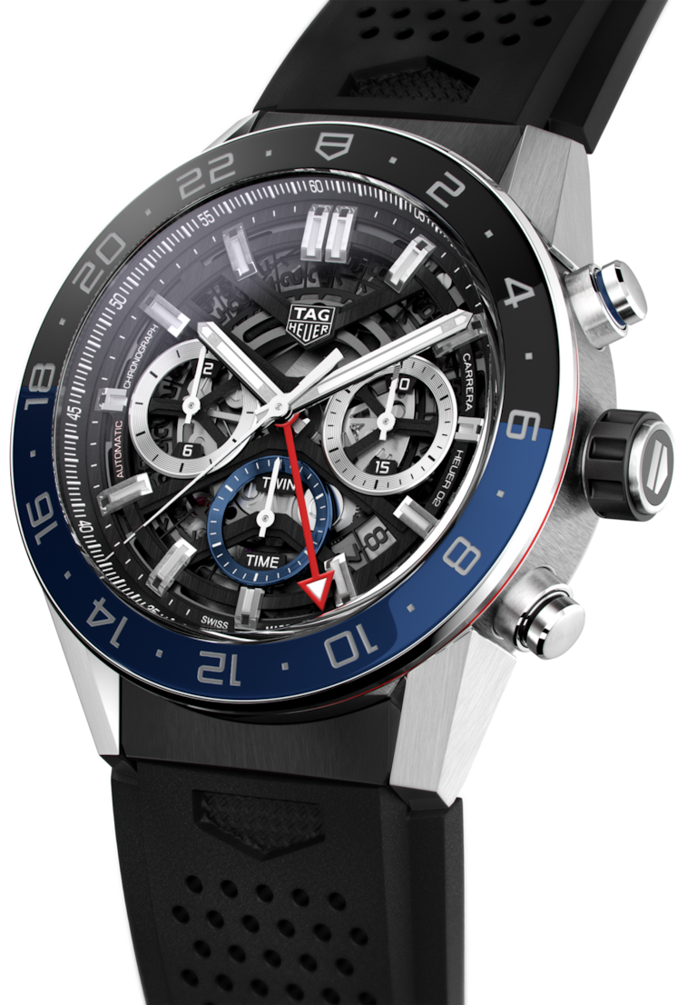  Shop Authentic Tag Heuer Carrera Automatic Chronograph Steel & Ceramic Black Dial Black Rubber Strap Watch for Men - CBG2A1Z.FT6157 - Luxxuri