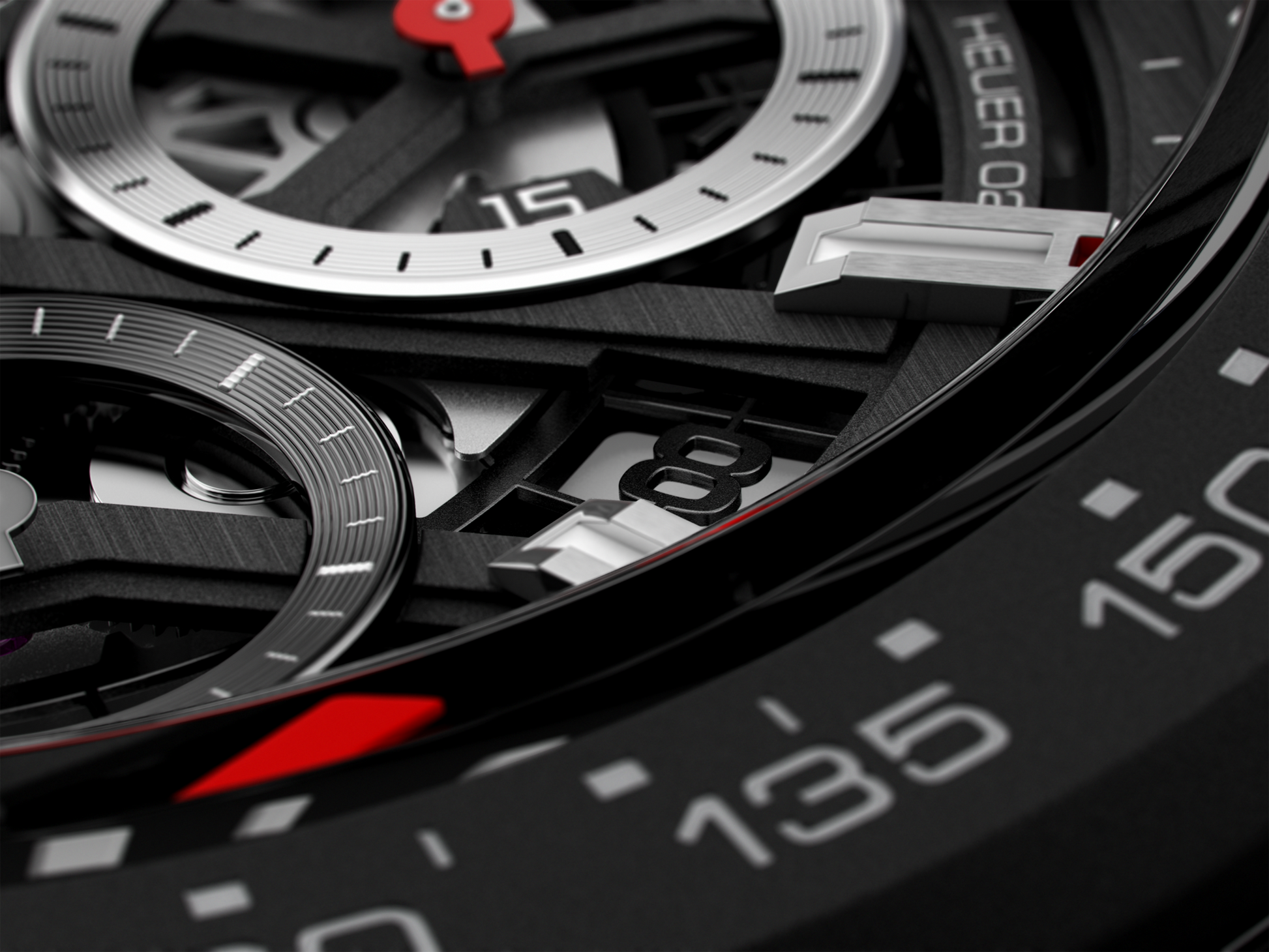  Shop Authentic Tag Heuer Carrera Automatic Chronograph Black Dial Black Rubber Strap Watch for Men - CBG2A90.FT6173 - Luxxuri