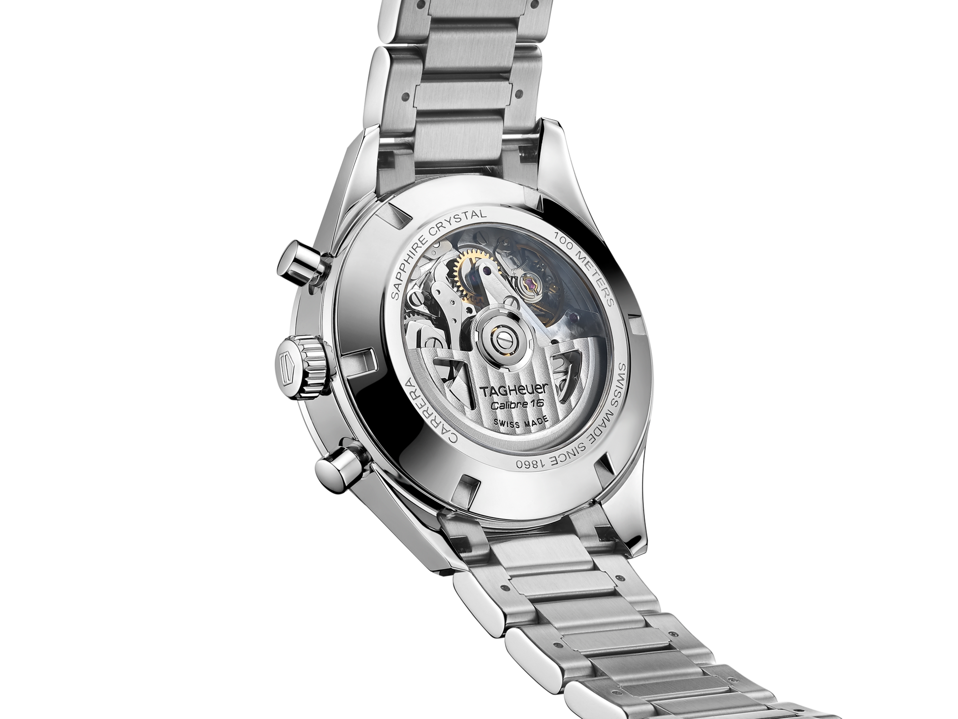 Tag Heuer Carrera Automatic Chronograph Black Dial Silver Steel Strap Watch for Men - CBK2110.BA0715