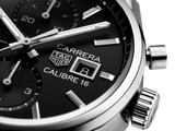  Shop Authentic Tag Heuer Carrera Automatic Chronograph Black Dial Silver Steel Strap Watch for Men - CBK2110.BA0715 - Luxxuri