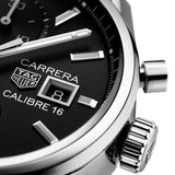  Shop Authentic Tag Heuer Carrera Automatic Chronograph Black Dial Silver Steel Strap Watch for Men - CBK2110.BA0715 - Luxxuri