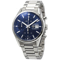  Shop Authentic Tag Heuer Carrera Chronograph 41mm Blue Dial Silver Steel Strap Watch for Men - CBK2112.BA0715 - Luxxuri