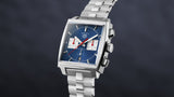  Shop Authentic Tag Heuer Monaco Automatic Chronograph Blue Dial Silver Steel Strap Watch for Men - CBL2111.BA0644 - Luxxuri