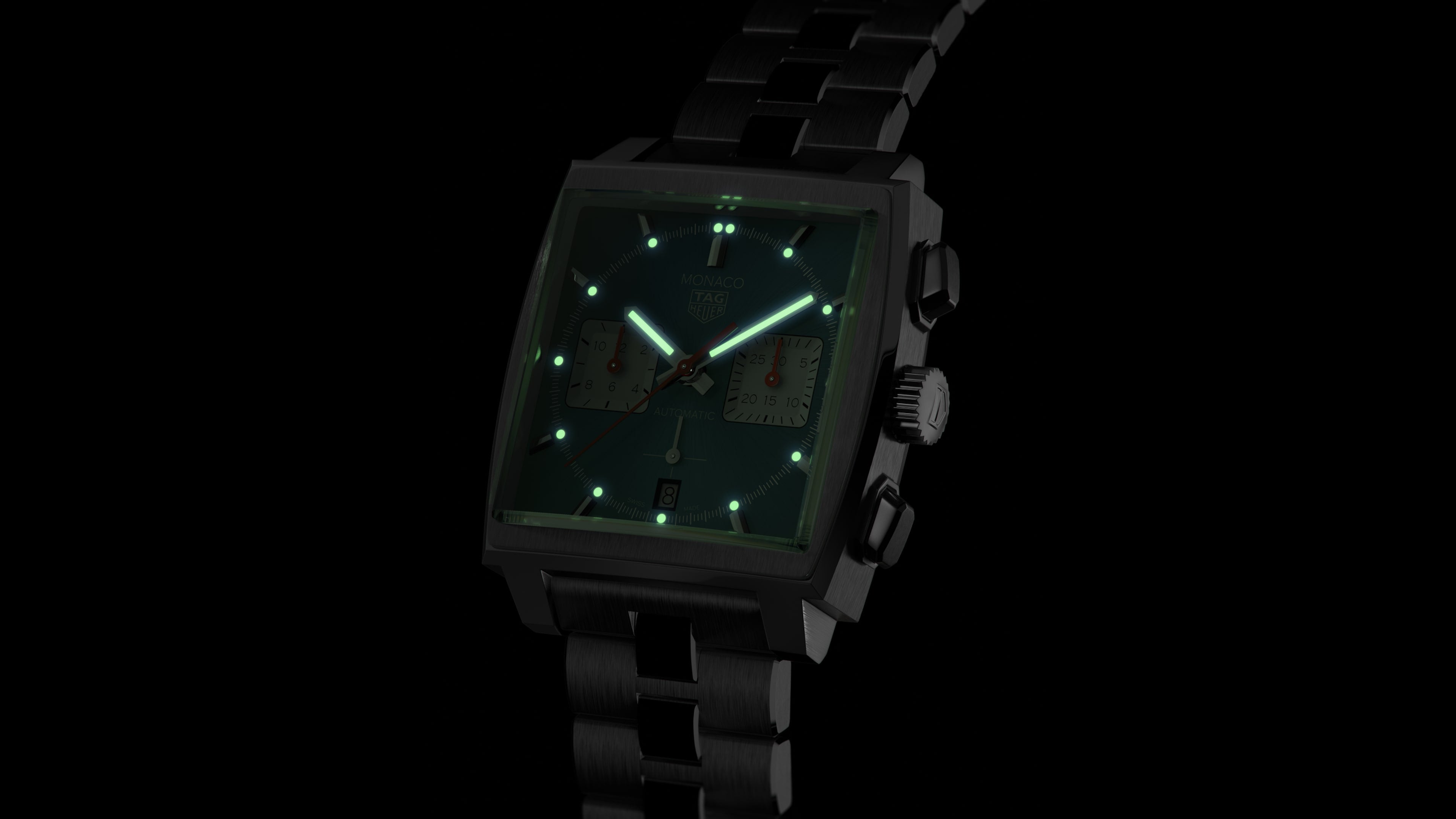 Tag Heuer Monaco Automatic Chronograph Blue Dial Silver Steel Strap Watch for Men - CBL2111.BA0644