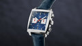  Shop Authentic Tag Heuer Monaco Automatic Chronograph Blue Dial Blue Leather Strap Watch for Men - CBL2111.FC6453 - Luxxuri