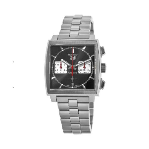  Shop Authentic Tag Heuer Monaco Automatic Chronograph Black Dial Silver Steel Strap Watch for Men - CBL2113.BA0644 - Luxxuri