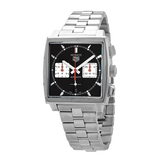  Shop Authentic Tag Heuer Monaco Automatic Chronograph Black Dial Silver Steel Strap Watch for Men - CBL2113.BA0644 - Luxxuri