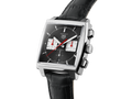 Tag Heuer Monaco Automatic Chronograph Black Dial Black Leather Strap Watch for Men - CBL2113.FC6177