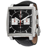  Shop Authentic Tag Heuer Monaco Automatic Chronograph Black Dial Black Leather Strap Watch for Men - CBL2113.FC6177 - Luxxuri