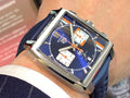  Shop Authentic Tag Heuer Monaco Gulf Automatic Chronograph Blue Dial Blue Leather Strap Watch for Men - CBL2115.FC6494 - Luxxuri