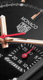  Shop Authentic Tag Heuer Monaco Automatic Chronograph Black Dial Black Leather Strap Watch for Men - CBL2180.FC6497 - Luxxuri
