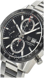  Shop Authentic Tag Heuer Carrera Automatic Chronograph Black Dial Silver Steel Strap Watch for Men - CBM2110.BA0651 - Luxxuri