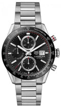  Shop Authentic Tag Heuer Carrera Automatic Chronograph Black Dial Silver Steel Strap Watch for Men - CBM2110.BA0651 - Luxxuri