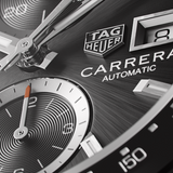  Shop Authentic Tag Heuer Carrera Automatic Chronograph Black Dial Silver Steel Strap Watch for Men - CBM2110.BA0651 - Luxxuri