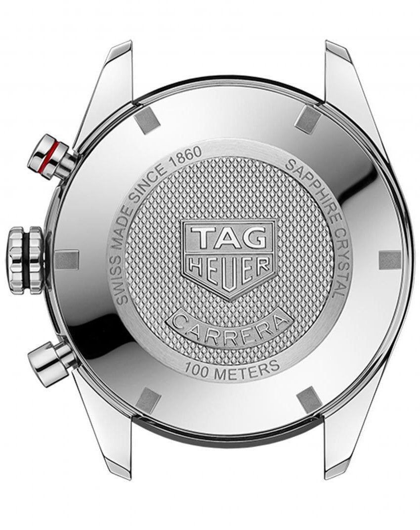  Shop Authentic Tag Heuer Carrera Automatic Chronograph Black Dial Silver Steel Strap Watch for Men - CBM2110.BA0651 - Luxxuri