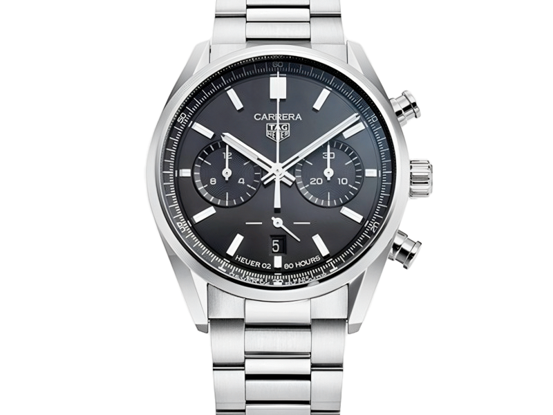  Shop Authentic Tag Heuer Carrera Chronograph Black Dial Silver Steel Strap Watch for Men - CBN2010.BA0642 - Luxxuri