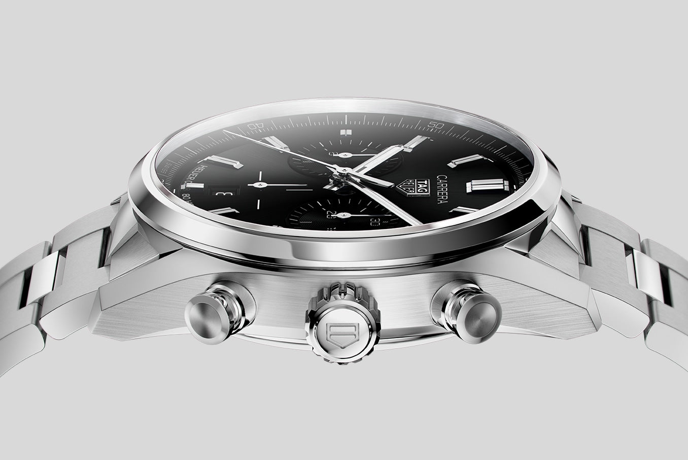  Shop Authentic Tag Heuer Carrera Chronograph Black Dial Silver Steel Strap Watch for Men - CBN2010.BA0642 - Luxxuri