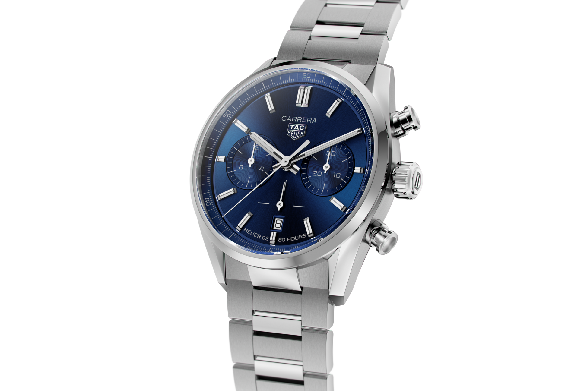  Shop Authentic Tag Heuer Carrera Chronograph Blue Dial Silver Steel Strap Watch for Men - CBN2011.BA0642 - Luxxuri