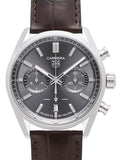  Shop Authentic Tag Heuer Carrera Chronograph Grey Dial Brown Leather Strap Watch for Men - CBN2012.FC6483 - Luxxuri