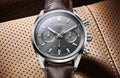 Tag Heuer Carrera Chronograph Grey Dial Brown Leather Strap Watch for Men - CBN2012.FC6483