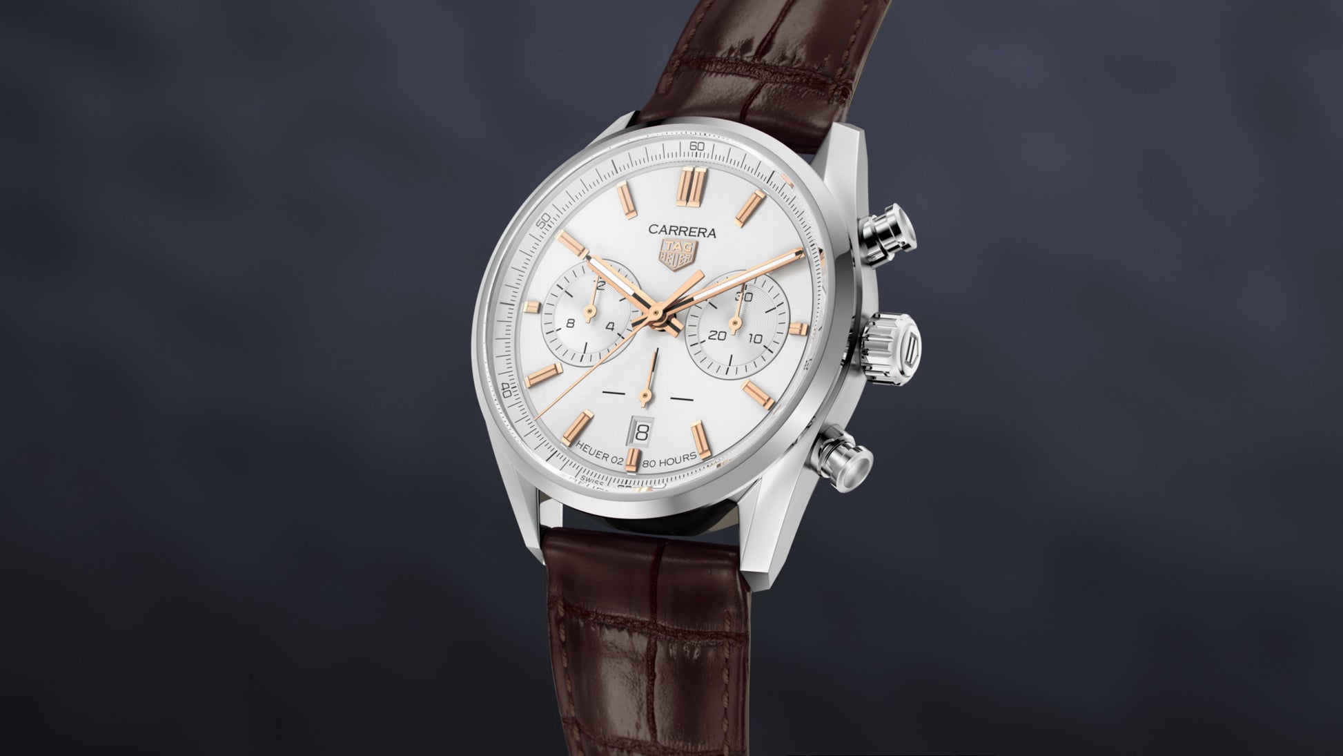  Shop Authentic Tag Heuer Carrera Chronograph White Dial Brown Leather Strap Watch for Men - CBN2013.FC6483 - Luxxuri