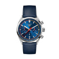  Shop Authentic Tag Heuer Carrera Chronograph Blue Dial Blue Leather Strap Watch for Men - CBN201D.FC6543 - Luxxuri