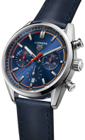  Shop Authentic Tag Heuer Carrera Chronograph Blue Dial Blue Leather Strap Watch for Men - CBN201D.FC6543 - Luxxuri