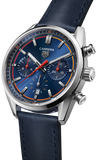  Shop Authentic Tag Heuer Carrera Chronograph Blue Dial Blue Leather Strap Watch for Men - CBN201D.FC6543 - Luxxuri