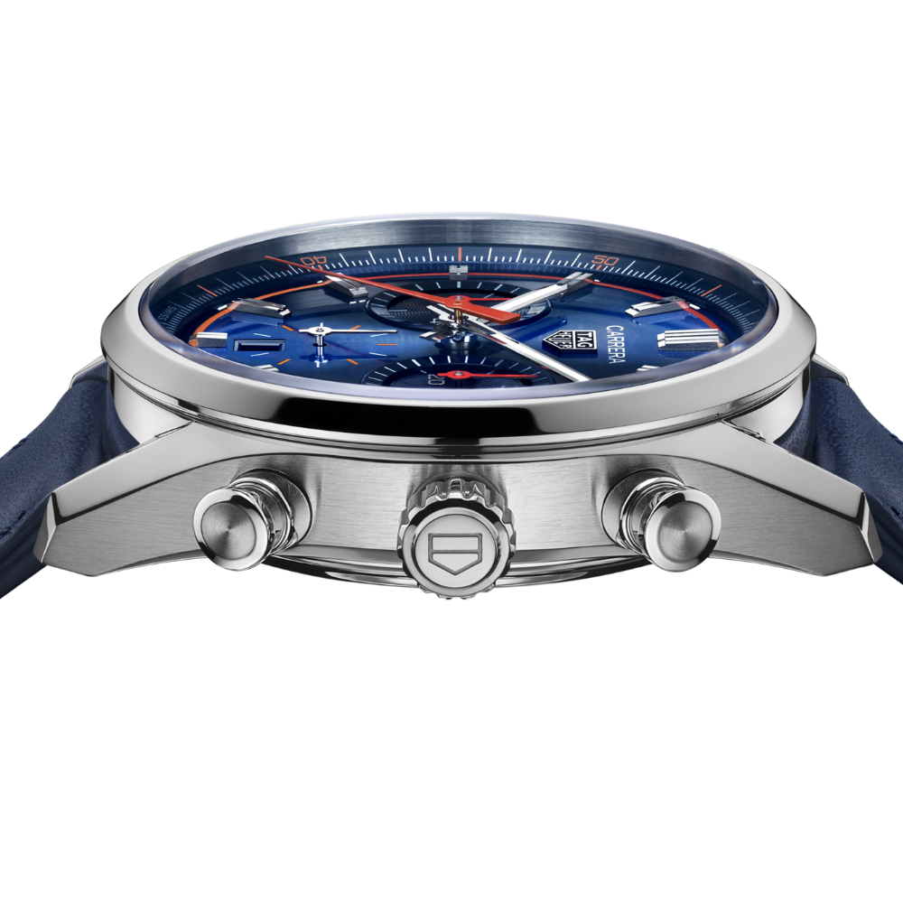  Shop Authentic Tag Heuer Carrera Chronograph Blue Dial Blue Leather Strap Watch for Men - CBN201D.FC6543 - Luxxuri