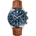  Shop Authentic Tag Heuer Carrera Automatic Chronograph Blue Dial Brown Leather Strap Watch for Men - CBN2A1A.FC6537 - Luxxuri
