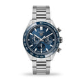  Shop Authentic Tag Heuer Carrera Chronograph Blue Dial Silver Steel Strap Watch for Men - CBN2A1A.BA0643 - Luxxuri