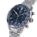  Shop Authentic Tag Heuer Carrera Chronograph Blue Dial Silver Steel Strap Watch for Men - CBN2A1A.BA0643 - Luxxuri