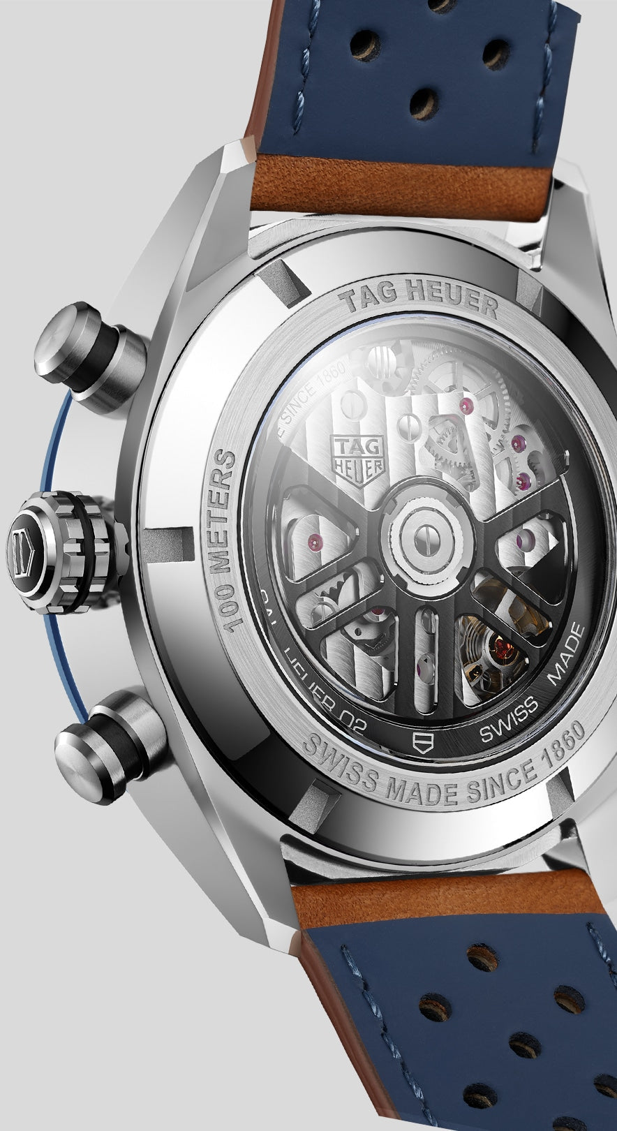  Shop Authentic Tag Heuer Carrera Automatic Chronograph Blue Dial Brown Leather Strap Watch for Men - CBN2A1A.FC6537 - Luxxuri