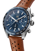  Shop Authentic Tag Heuer Carrera Automatic Chronograph Blue Dial Brown Leather Strap Watch for Men - CBN2A1A.FC6537 - Luxxuri