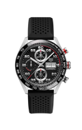  Shop Authentic Tag Heuer Carrera Chronograph Black Dial Black Rubber Strap Watch for Men - CBN2A1AA.FT6228 - Luxxuri