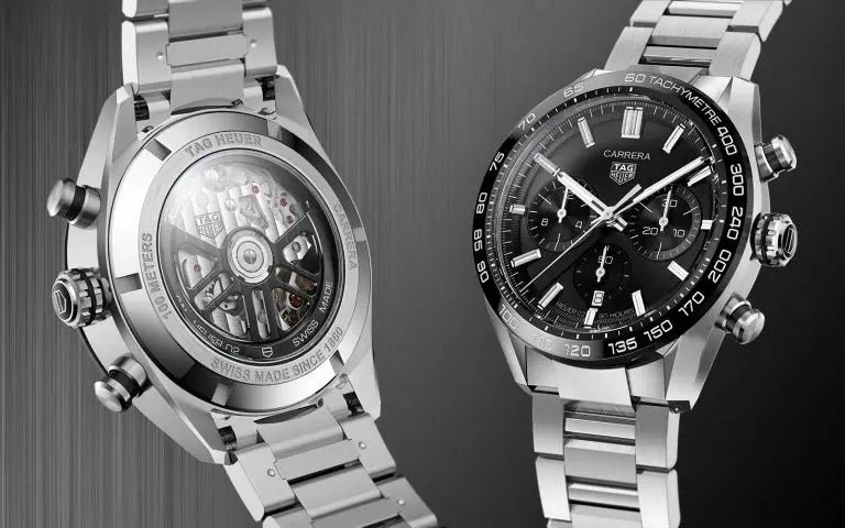  Shop Authentic Tag Heuer Carrera Automatic Chronograph Black Dial Silver Steel Strap Watch for Men - CBN2A1B.BA0643 - Luxxuri