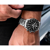  Shop Authentic Tag Heuer Carrera Automatic Chronograph Black Dial Silver Steel Strap Watch for Men - CBN2A1B.BA0643 - Luxxuri