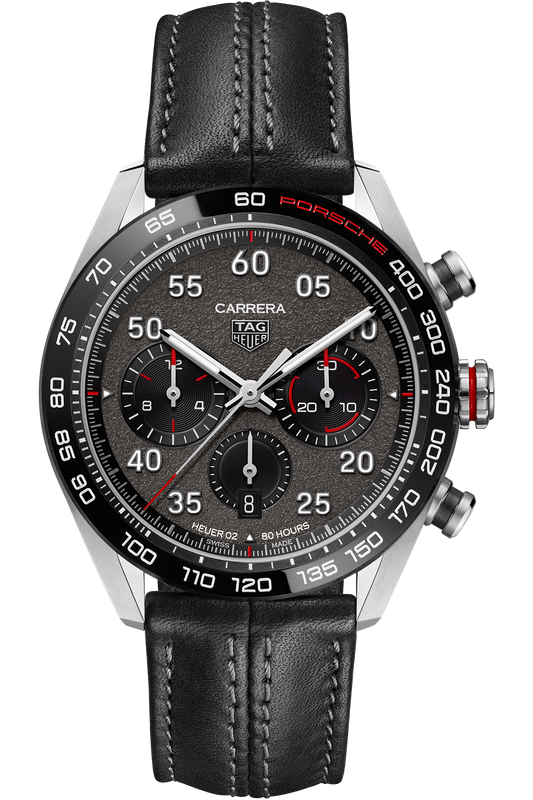  Shop Authentic Tag Heuer Carrera Porsche Chronograph Special Edition Black Dial Black Leather Strap Watch for Men - CBN2A1F.FC6492 - Luxxuri