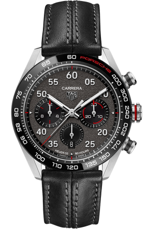  Shop Authentic Tag Heuer Carrera Porsche Chronograph Special Edition Black Dial Black Leather Strap Watch for Men - CBN2A1F.FC6492 - Luxxuri