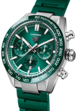  Shop Authentic Tag Heuer Carrera Chronograph 44mm Green Dial Green Steel Strap Watch for Men - CBN2A1N.FT6238 - Luxxuri