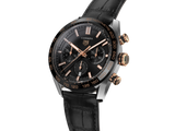 Shop Authentic Tag Heuer Carrera Chronograph Black Dial Black Leather Strap Watch for Men - CBN2A5A.FC6481 - Luxxuri
