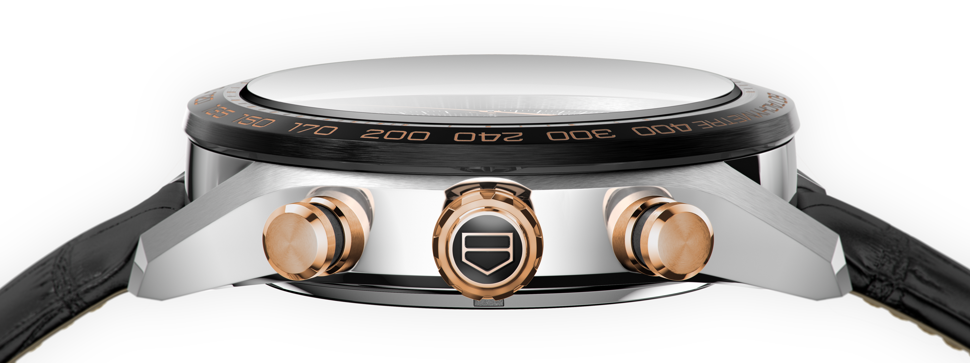 Tag Heuer Carrera Chronograph Black Dial Black Leather Strap Watch for Men - CBN2A5A.FC6481