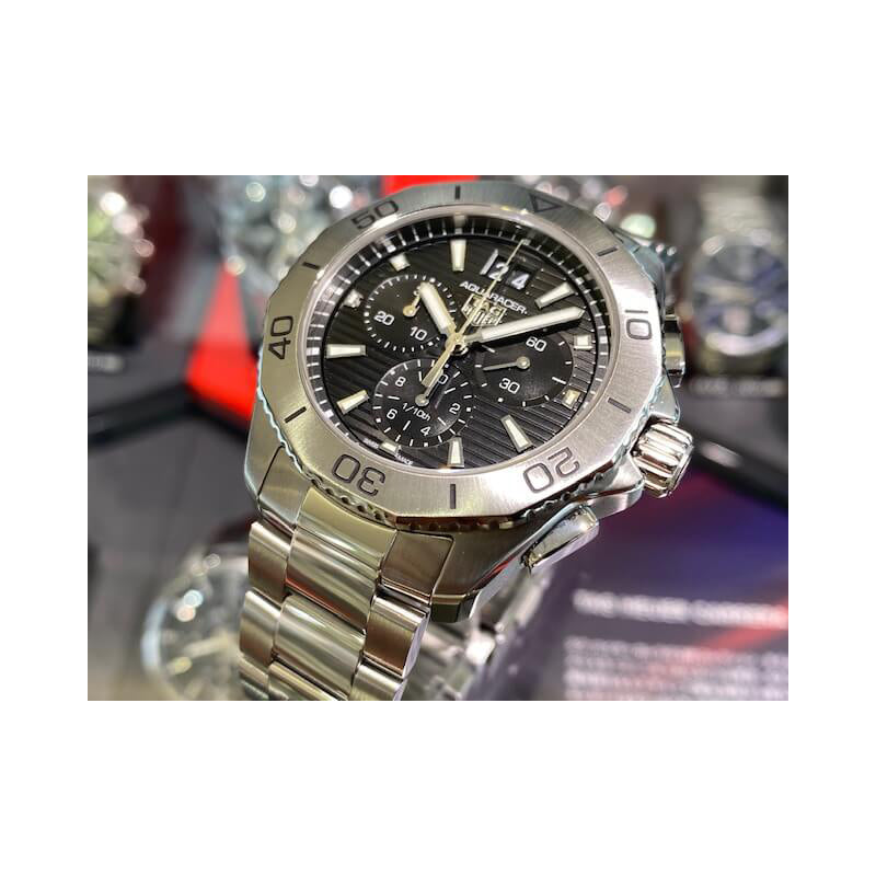  Shop Authentic Tag Heuer Aquaracer Professional 200 Date Black Dial Silver Steel Strap Watch for Men - CBP1110.BA0627 - Luxxuri