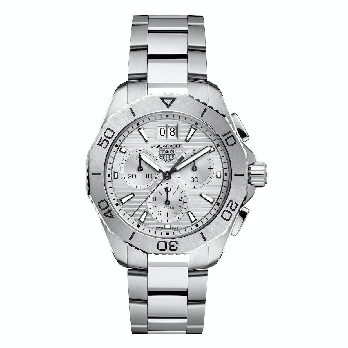  Shop Authentic Tag Heuer Aquaracer Professional 200 Date White Dial Silver Steel Strap Watch for Men - CBP1111.BA0627 - Luxxuri