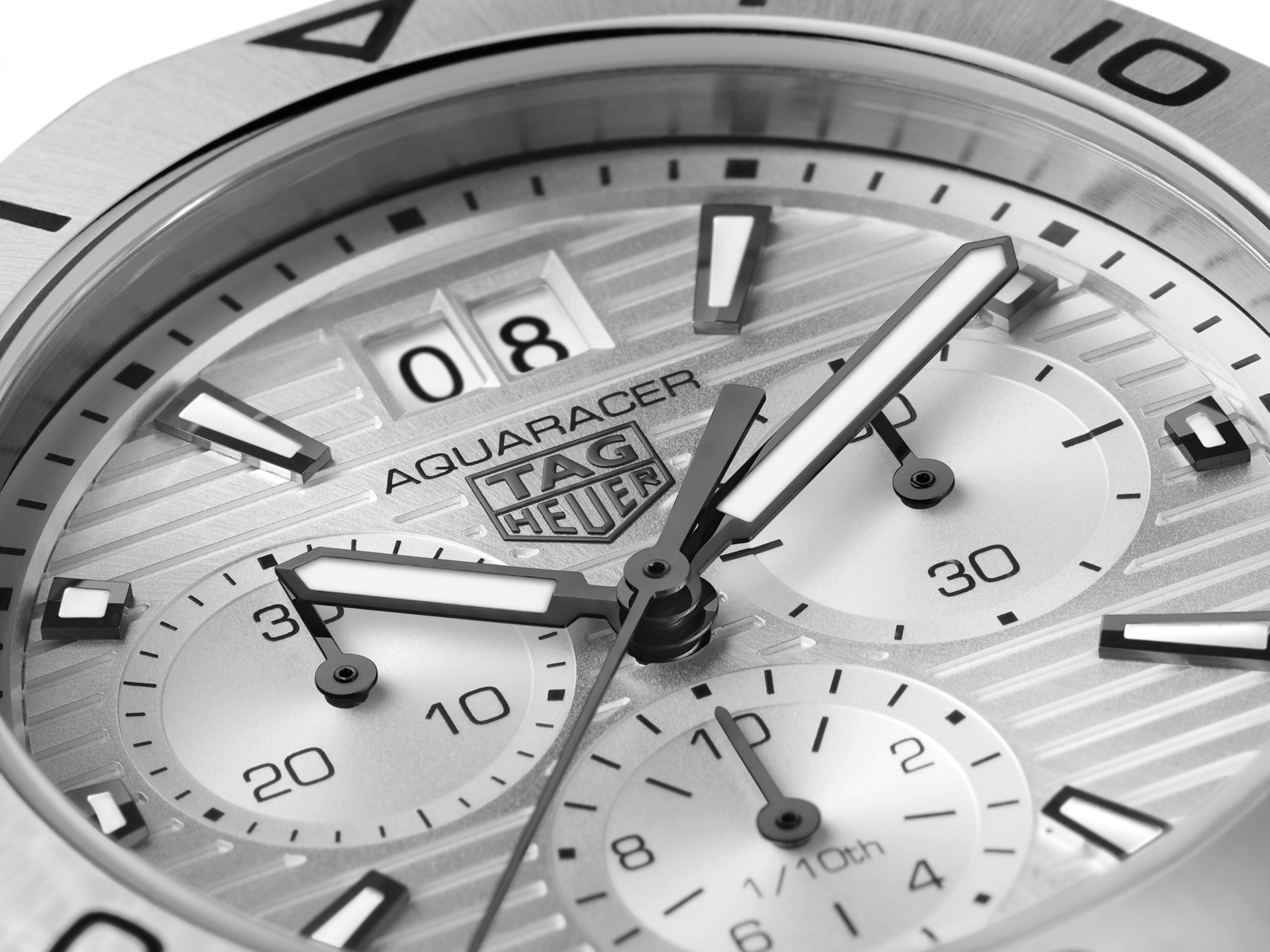 Tag Heuer Aquaracer Professional 200 Date White Dial Silver Steel Strap Watch for Men - CBP1111.BA0627