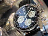  Shop Authentic Tag Heuer Carrera Automatic Chronograph Black Dial Black Leather Strap Watch for Men - CBS2210.FC6534 - Luxxuri