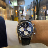  Shop Authentic Tag Heuer Carrera Automatic Chronograph Black Dial Black Leather Strap Watch for Men - CBS2210.FC6534 - Luxxuri