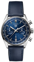  Shop Authentic Tag Heuer Carrera Chronograph Blue Dial Blue Leather Strap Watch for Men - CBS2212.FC6535 - Luxxuri